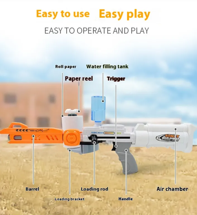 Paper Bullet Gun | Tissue Shooter Toy