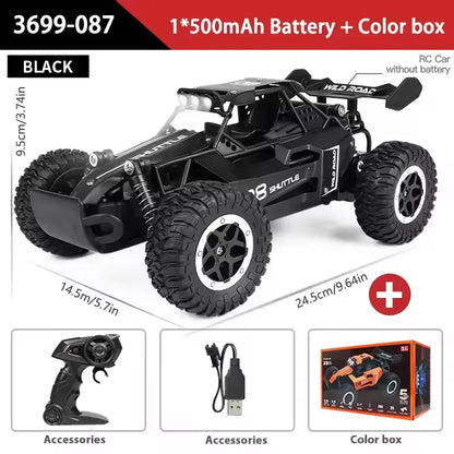 1:16 Scale RC Monster Truck – High-Speed Off-Road Car with LED Lights