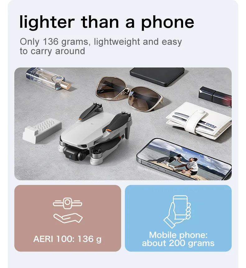 Aeri100 VR Drone with Dual HD Cameras & Brushless Motors