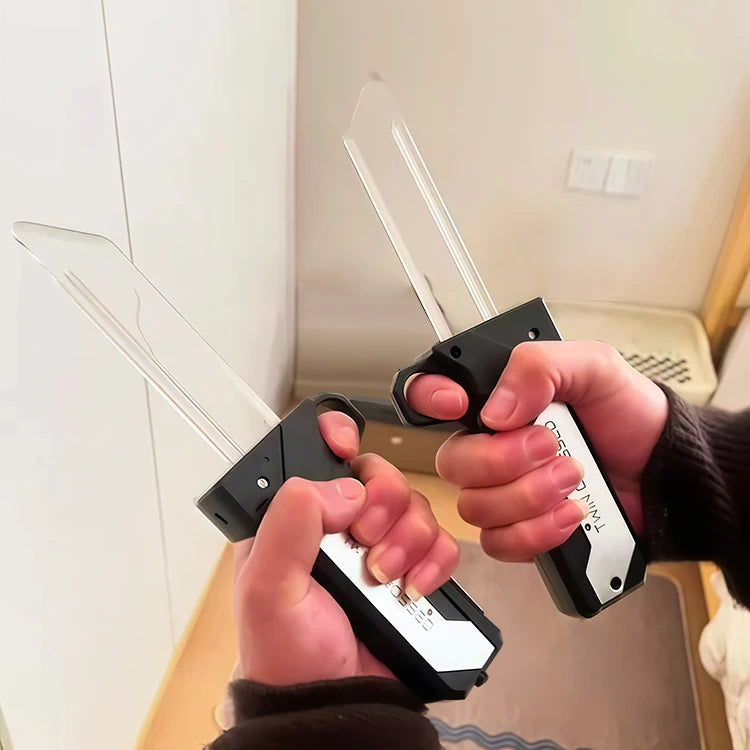 2-in-1 LED Light Sword & Axe Toy – Sound & Vibration