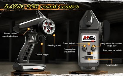 4WD Brushless RC Car – High-Speed Off-Road Racing Truck with LED Lights