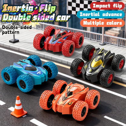 4–8 Pack 360° Rotating Stunt Toy Cars – Push & Go Friction-Powered Vehicles for Kids