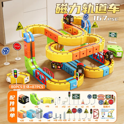 Magnetic Anti-Gravity Track Train Toy – Electric Rail Car Set for Kids