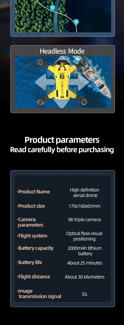 B9 Pro 4K Dual Camera Foldable RC Drone with WiFi FPV