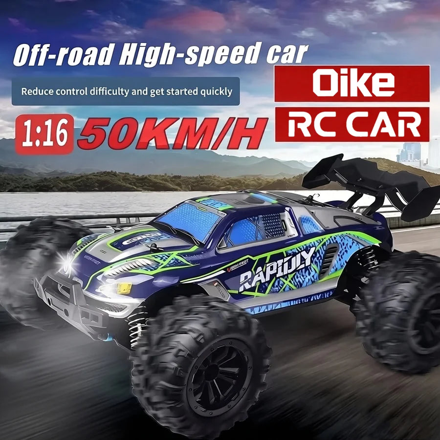 4WD Brushless RC Car – High-Speed Off-Road Racing Truck with LED Lights