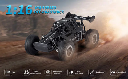 1:16 Scale RC Monster Truck – High-Speed Off-Road Car with LED Lights