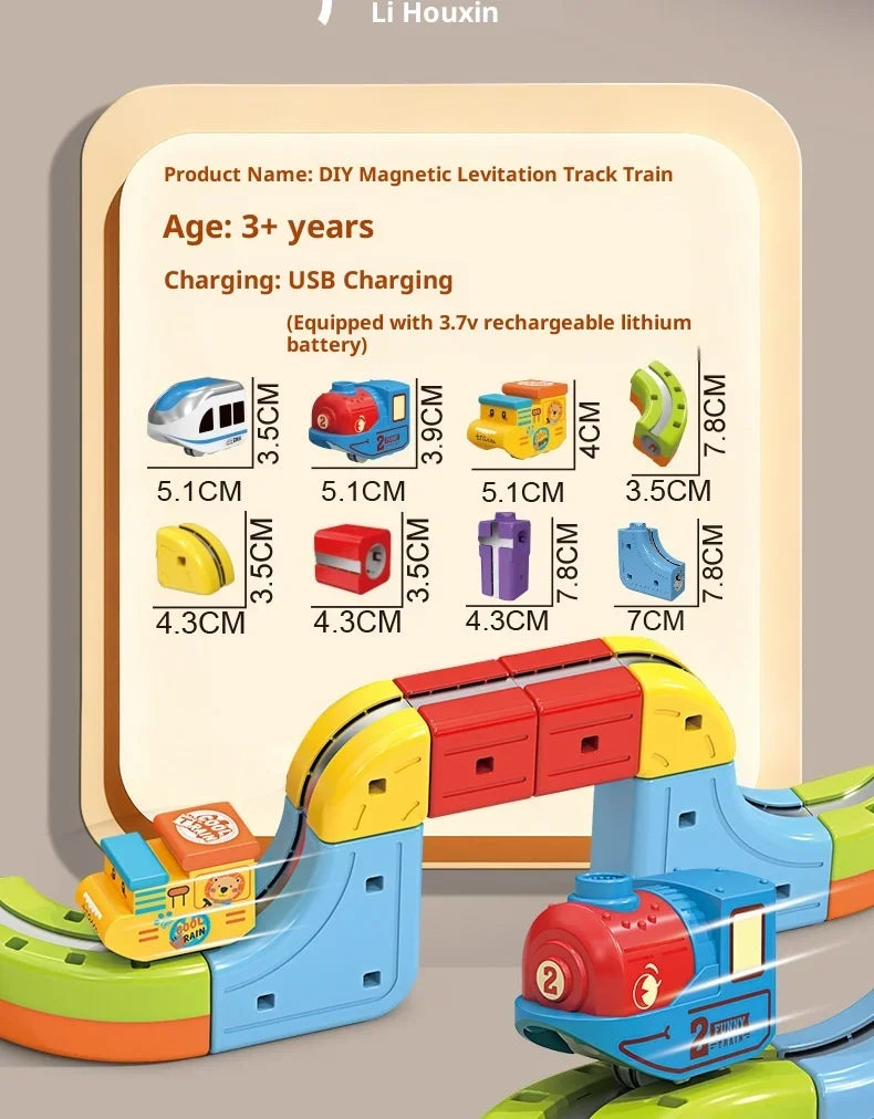Magnetic Anti-Gravity Track Train Toy – Electric Rail Car Set for Kids