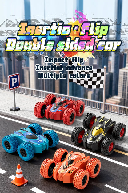 4–8 Pack 360° Rotating Stunt Toy Cars – Push & Go Friction-Powered Vehicles for Kids