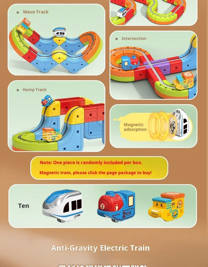 Magnetic Anti-Gravity Track Train Toy – Electric Rail Car Set for Kids