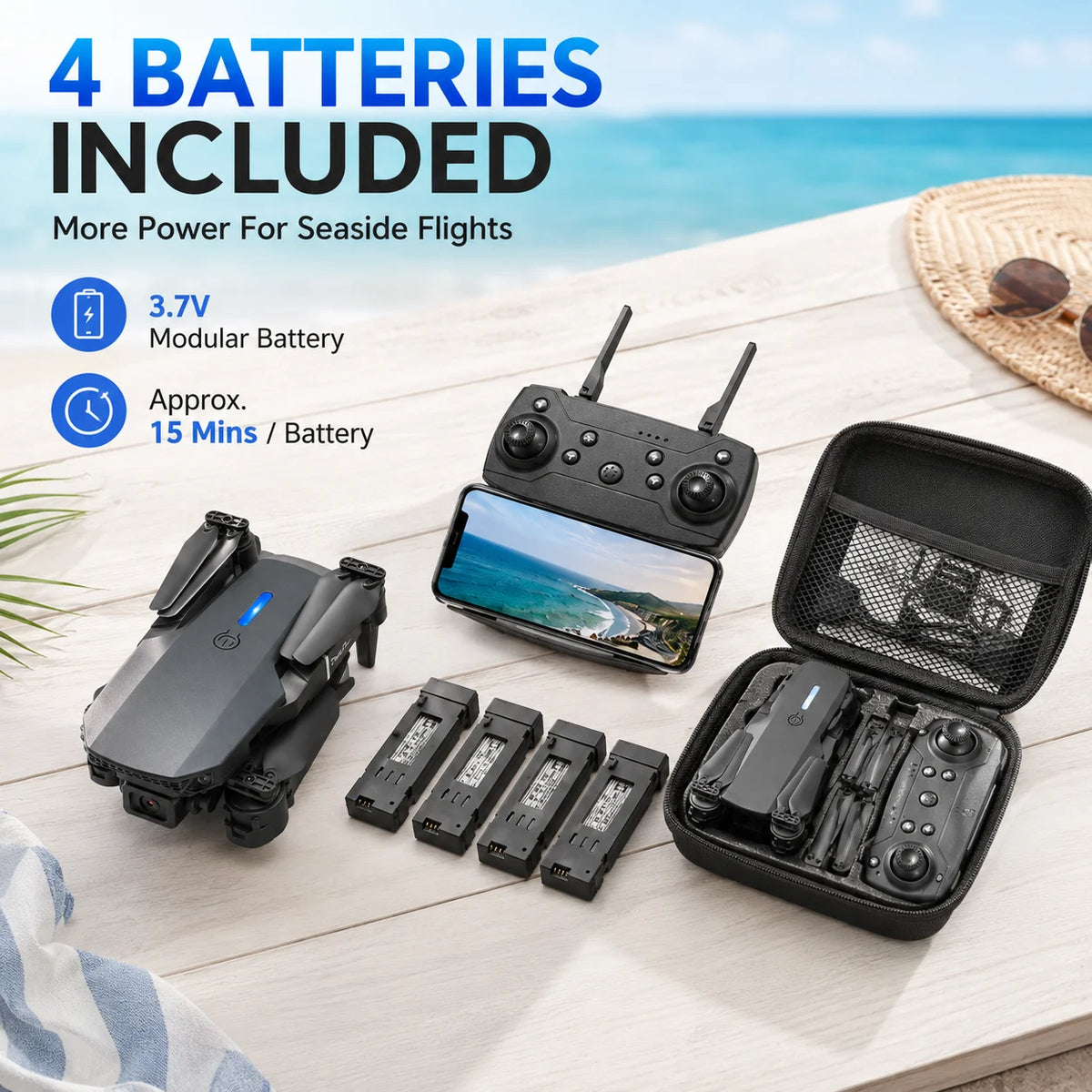 Mini 5 Pro RC Drone 4K Dual Camera WiFi FPV Quadcopter with Optical Flow Hover, Obstacle Avoidance & App Control