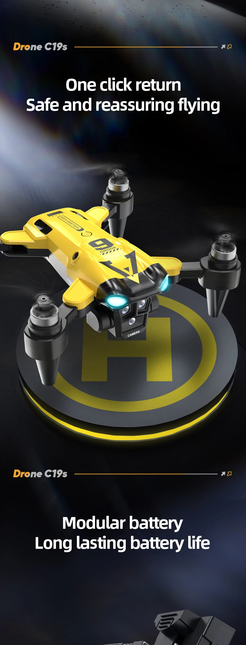B9 Pro 4K Dual Camera Foldable RC Drone with WiFi FPV