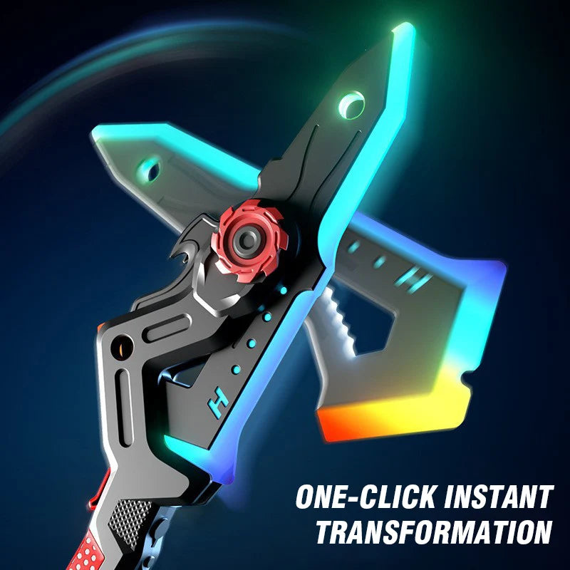 2-in-1 LED Light Sword & Axe Toy – Sound & Vibration