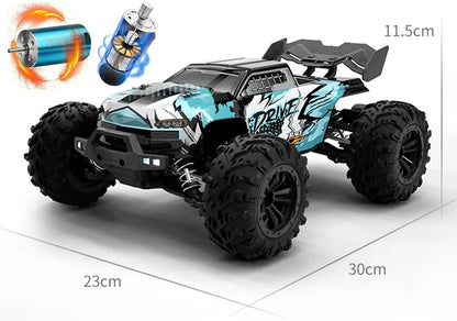 4WD Brushless RC Car – High-Speed Off-Road Racing Truck with LED Lights