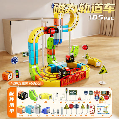 Magnetic Anti-Gravity Track Train Toy – Electric Rail Car Set for Kids