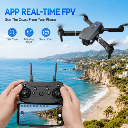 Mini 5 Pro RC Drone 4K Dual Camera WiFi FPV Quadcopter with Optical Flow Hover, Obstacle Avoidance & App Control
