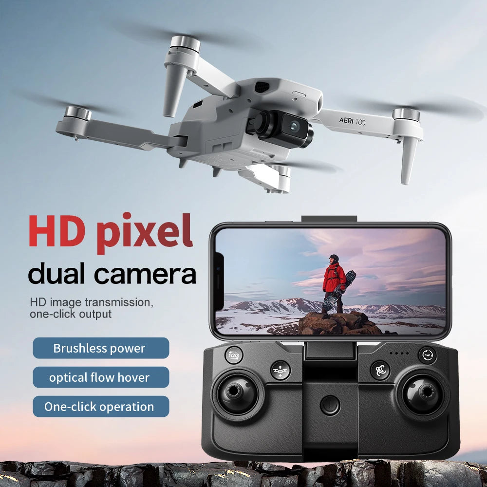 Aeri100 VR Drone with Dual HD Cameras & Brushless Motors