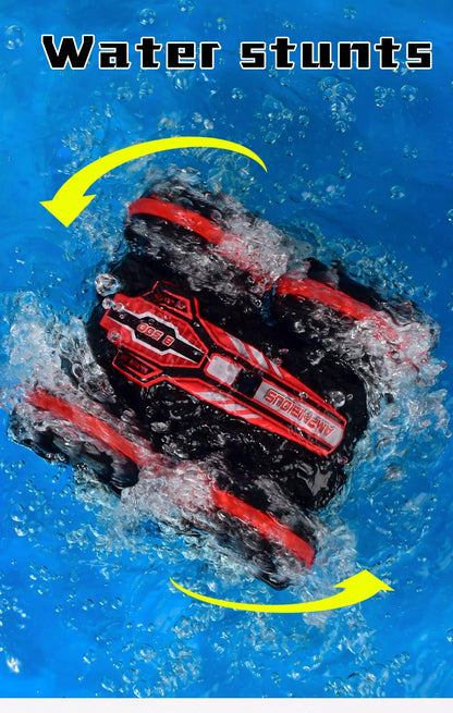 Amphibious RC Stunt Car 4WD Waterproof 360° Rotating Off-Road Toy