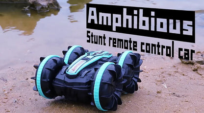 Amphibious RC Stunt Car 4WD Waterproof 360° Rotating Off-Road Toy