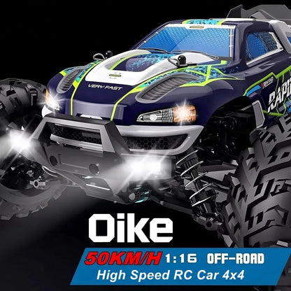 4WD Brushless RC Car – High-Speed Off-Road Racing Truck with LED Lights