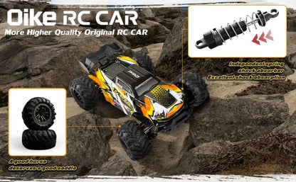 4WD Brushless RC Car – High-Speed Off-Road Racing Truck with LED Lights