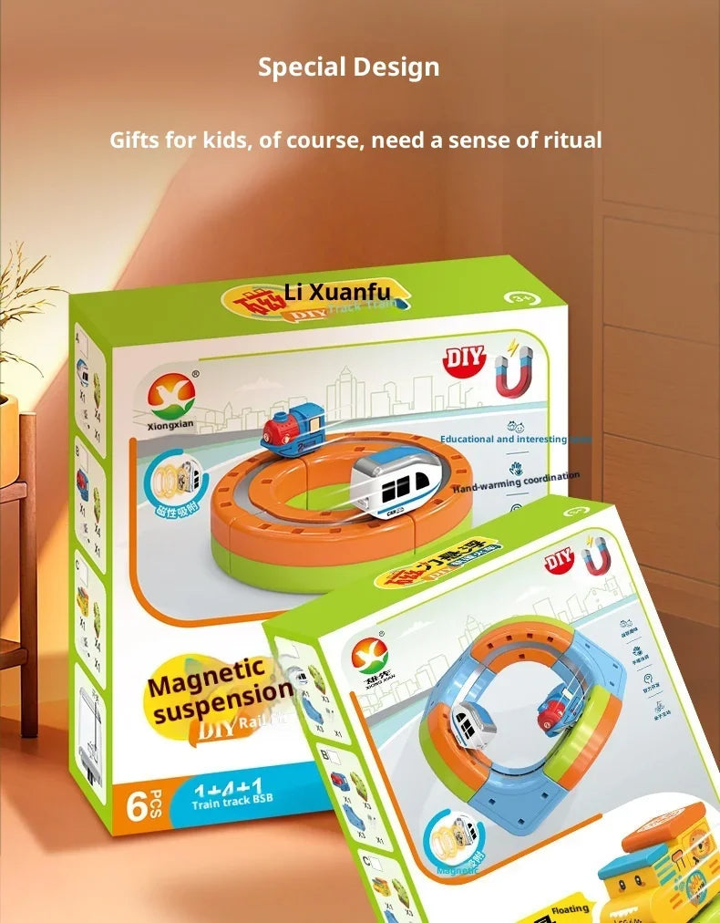 Magnetic Anti-Gravity Track Train Toy – Electric Rail Car Set for Kids