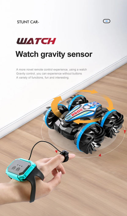 Amphibious RC Stunt Car 4WD Waterproof 360° Rotating Off-Road Toy