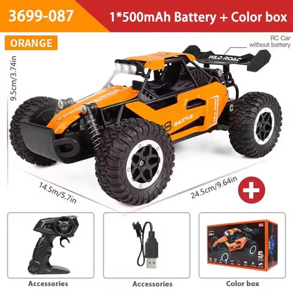 1:16 RC Monster Truck – 20KM/H Off-Road Car with LED Lights