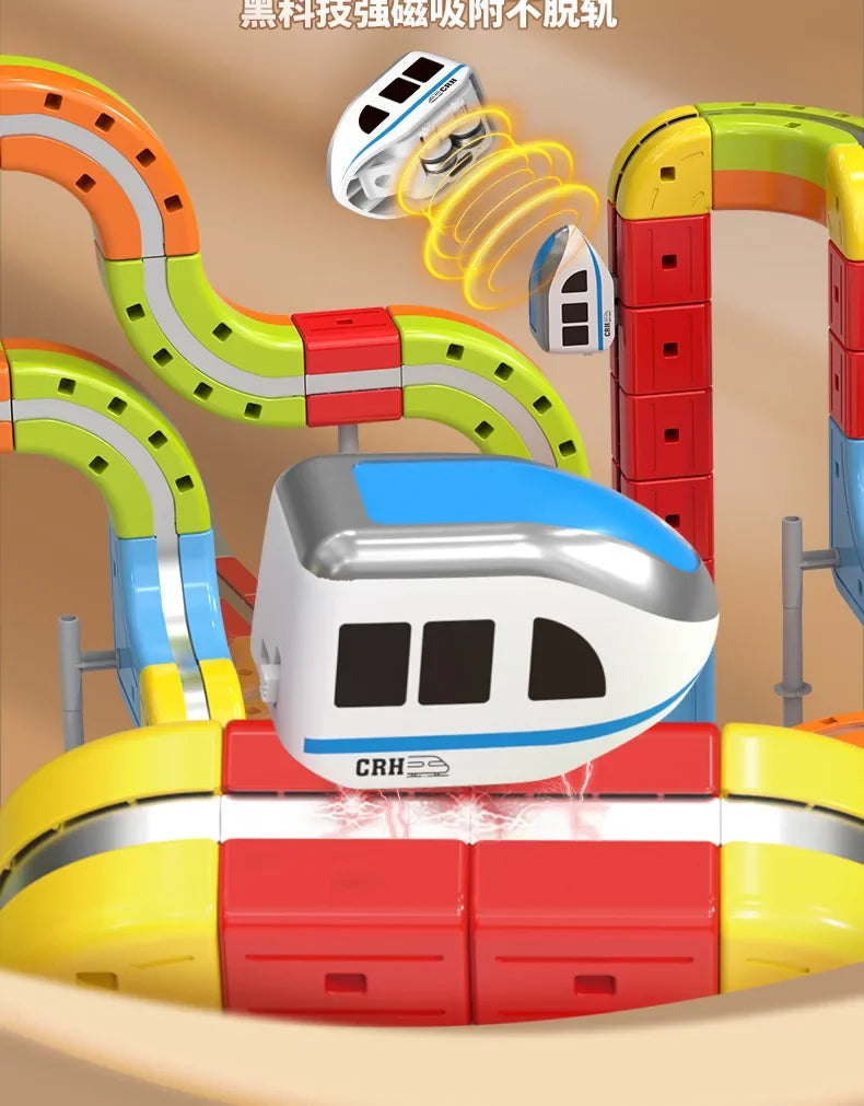 Magnetic Anti-Gravity Track Train Toy – Electric Rail Car Set for Kids