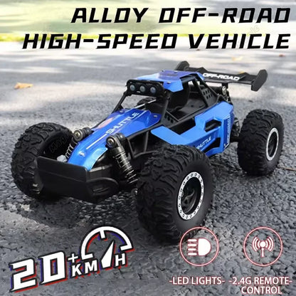 1:16 RC Monster Truck – 20KM/H Off-Road Car with LED Lights