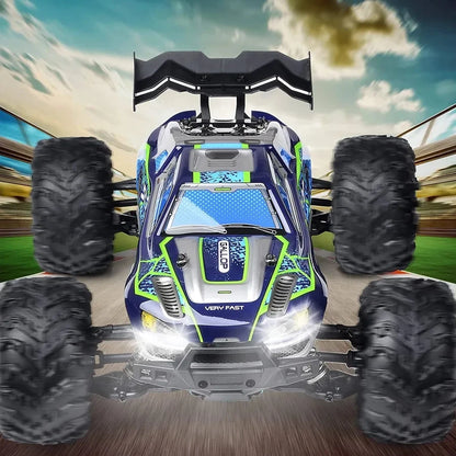 4WD Brushless RC Car – High-Speed Off-Road Racing Truck with LED Lights