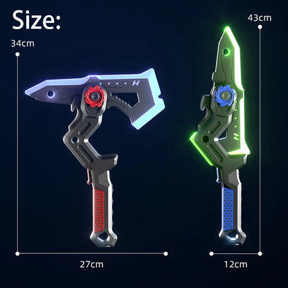 2-in-1 LED Light Sword & Axe Toy – Sound & Vibration