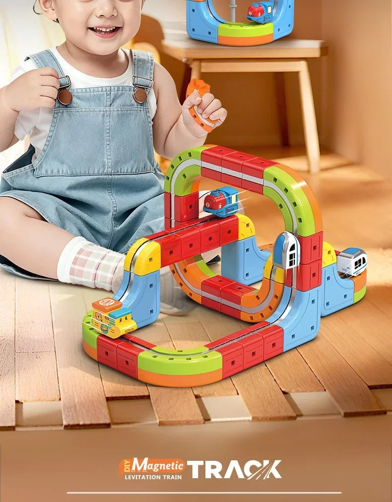 Magnetic Anti-Gravity Track Train Toy – Electric Rail Car Set for Kids