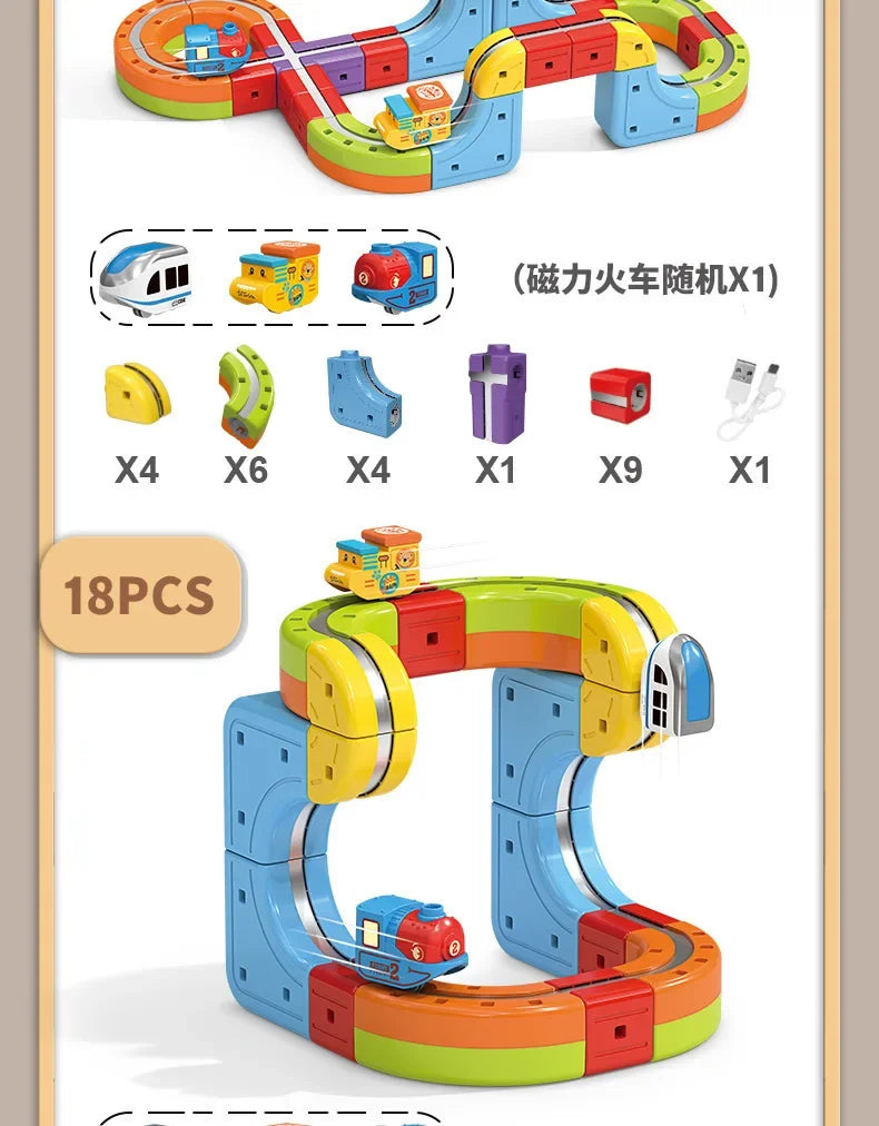 Magnetic Anti-Gravity Track Train Toy – Electric Rail Car Set for Kids