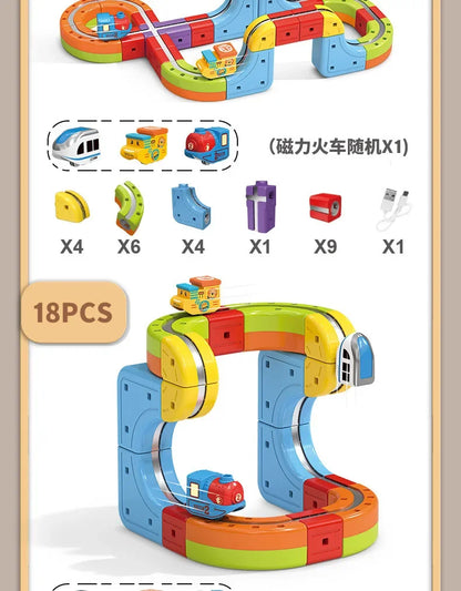 Magnetic Anti-Gravity Track Train Toy – Electric Rail Car Set for Kids