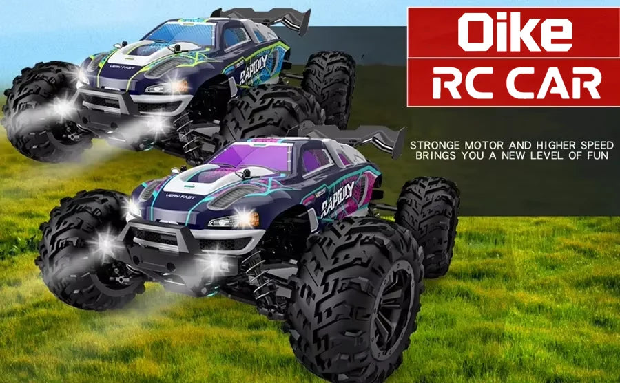 4WD Brushless RC Car – High-Speed Off-Road Racing Truck with LED Lights