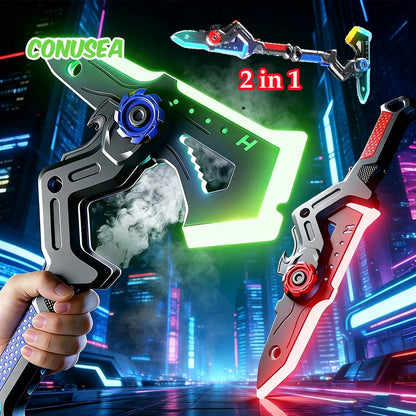 2-in-1 LED Light Sword & Axe Toy – Sound & Vibration