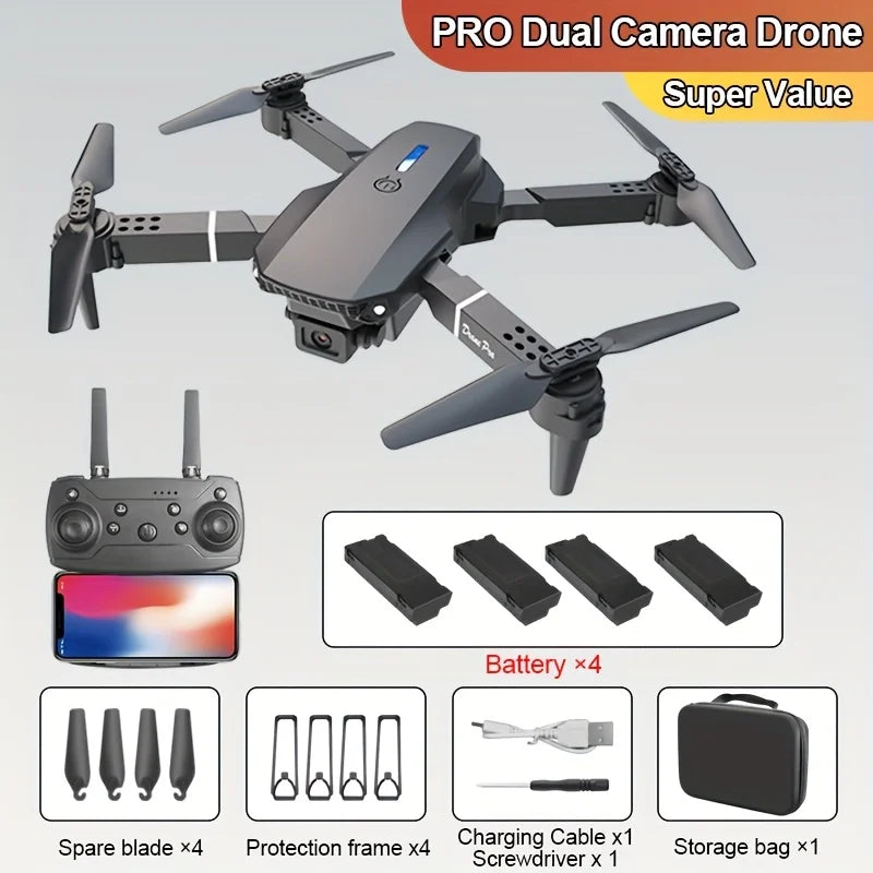 Mini 5 Pro 4K RC Drone with Dual Camera, WiFi FPV, Optical Flow & Obstacle Avoidance