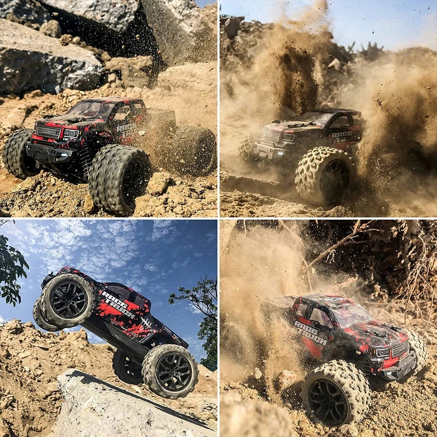 4WD Brushless RC Car – High-Speed Off-Road Racing Truck with LED Lights