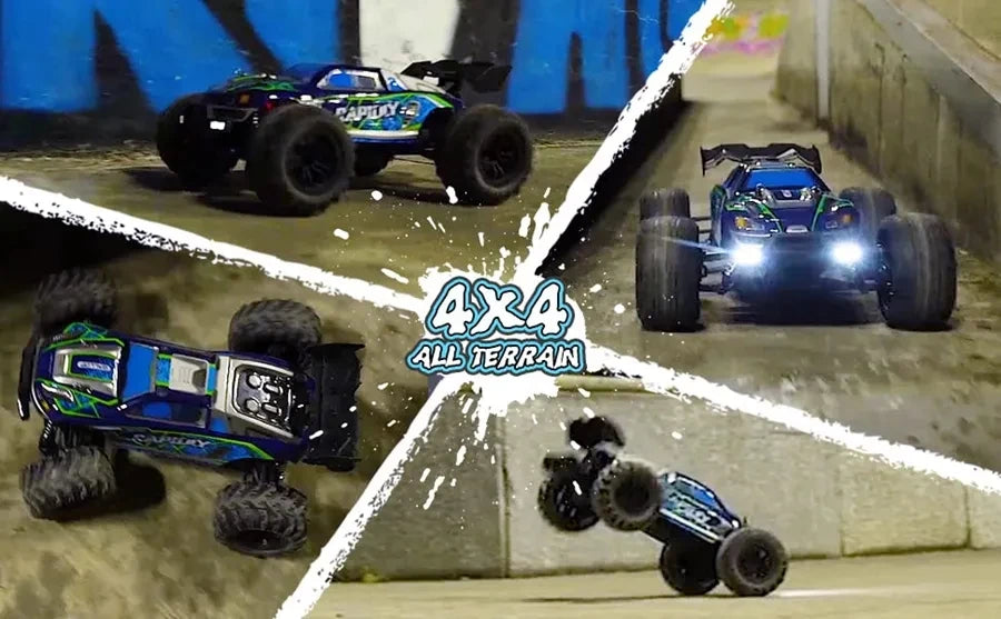 4WD Brushless RC Car – High-Speed Off-Road Racing Truck with LED Lights