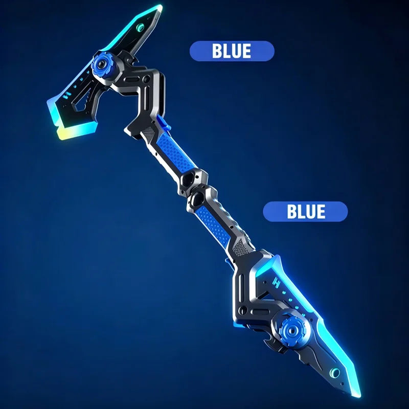 2-in-1 LED Light Sword & Axe Toy – Sound & Vibration