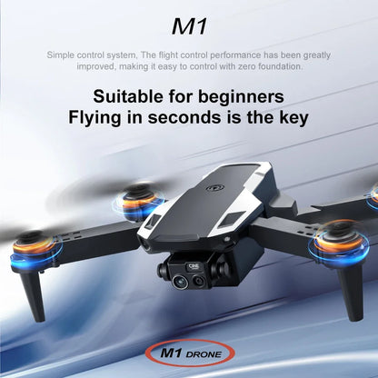 M1 Foldable Camera Drone with Dual HD Camera, Optical Flow, FPV & VR Glasses