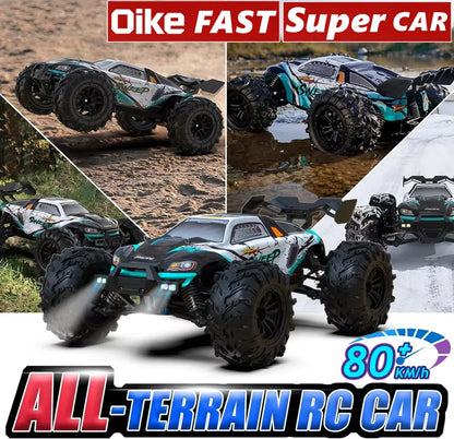 4WD Brushless RC Car – High-Speed Off-Road Racing Truck with LED Lights