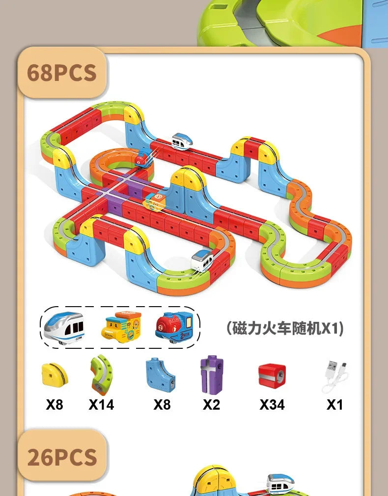 Magnetic Anti-Gravity Track Train Toy – Electric Rail Car Set for Kids