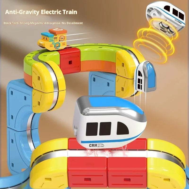 Magnetic Anti-Gravity Track Train Toy – Electric Rail Car Set for Kids