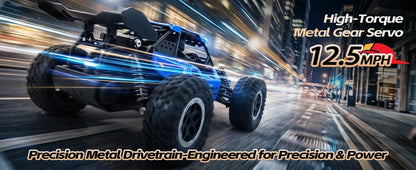 1:16 RC Monster Truck – 20KM/H Off-Road Car with LED Lights