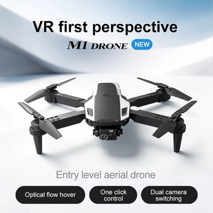 M1 Foldable Camera Drone with Dual HD Camera, Optical Flow, FPV & VR Glasses