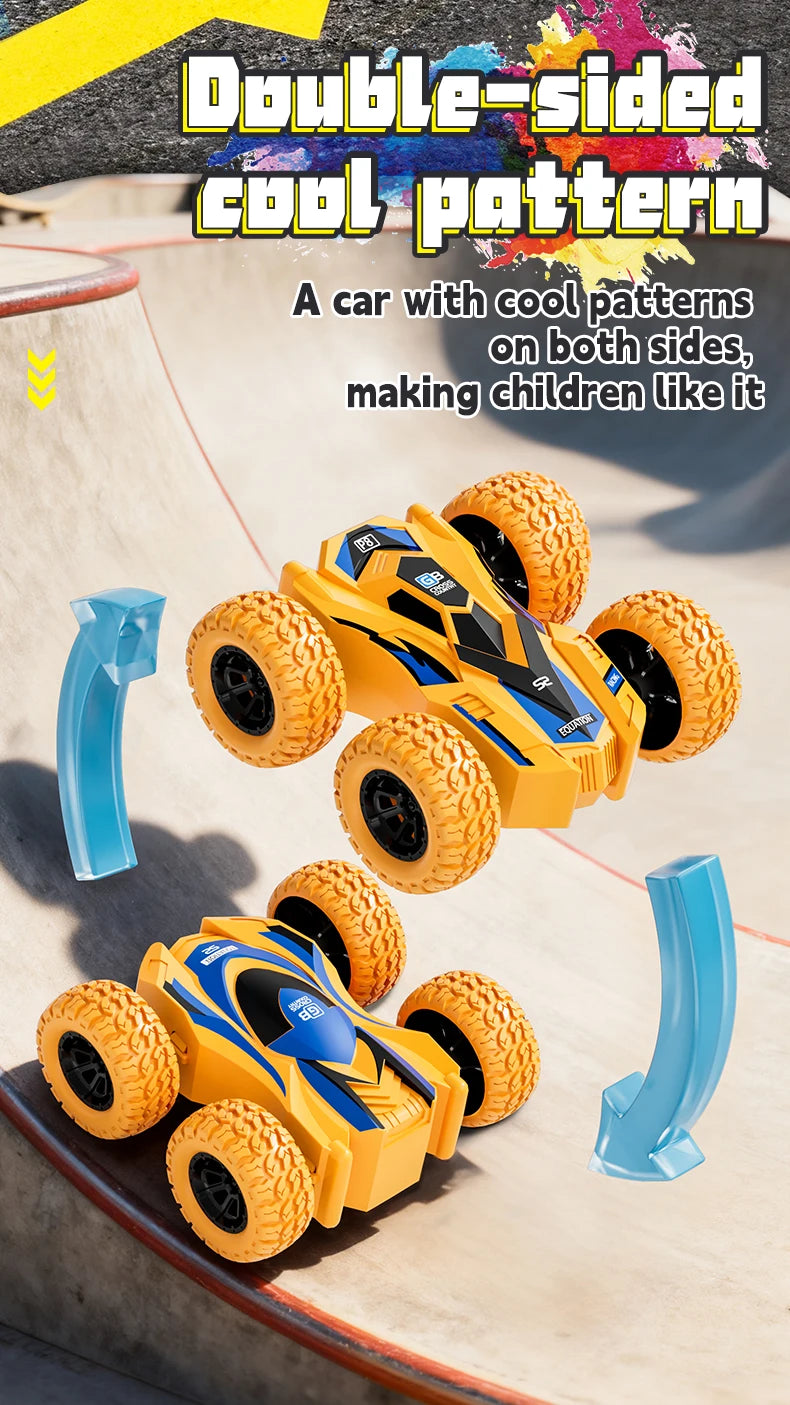 4–8 Pack 360° Rotating Stunt Toy Cars – Push & Go Friction-Powered Vehicles for Kids