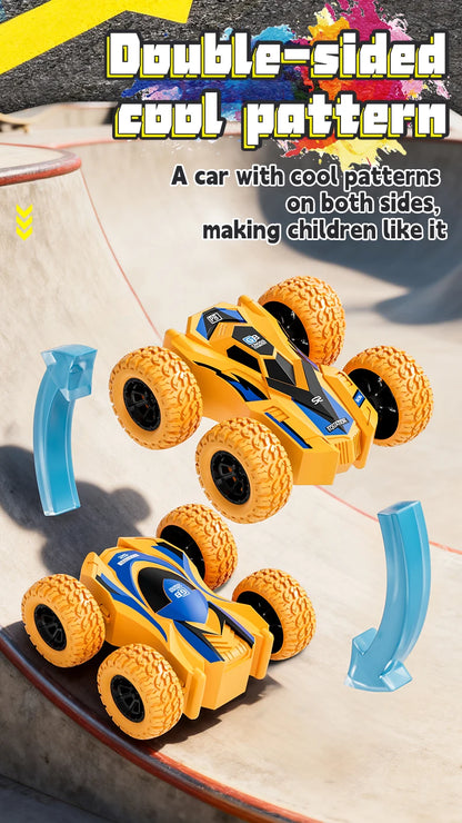 4–8 Pack 360° Rotating Stunt Toy Cars – Push & Go Friction-Powered Vehicles for Kids