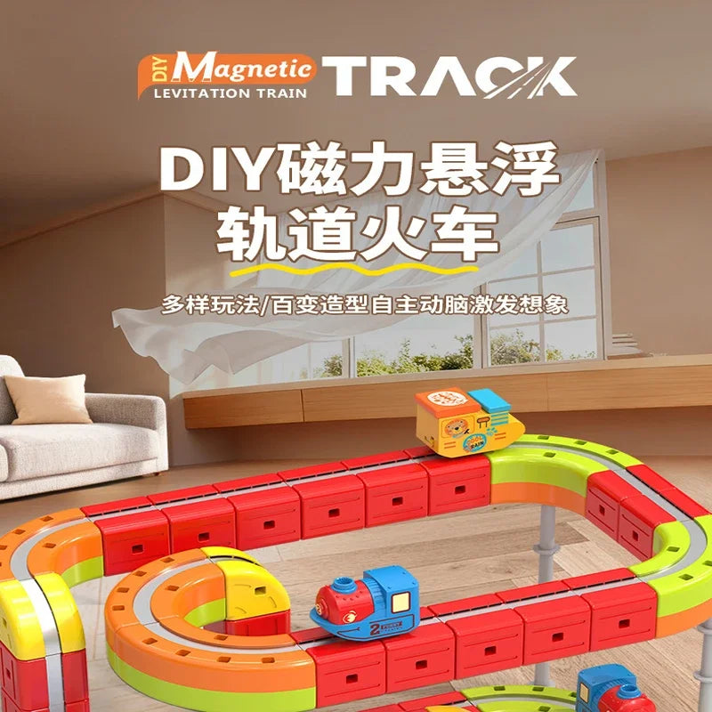 Magnetic Anti-Gravity Track Train Toy – Electric Rail Car Set for Kids