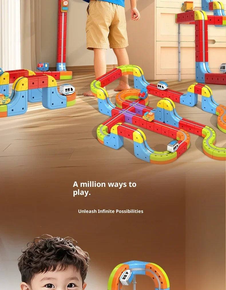 Magnetic Anti-Gravity Track Train Toy – Electric Rail Car Set for Kids